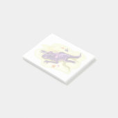 Anteosaurus zonnebaden met hoofdtelefoon. post-it® notes (Schuin)