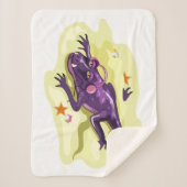 Anteosaurus zonnebaden met hoofdtelefoon. sherpa deken (Voorkant)