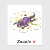 Anteosaurus zonnebaden met hoofdtelefoon. sticker (Vel)