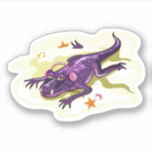 Anteosaurus zonnebaden met hoofdtelefoon. sticker (Voorkant)