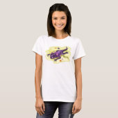 Anteosaurus zonnebaden met hoofdtelefoon. t-shirt (Voorkant volledig)