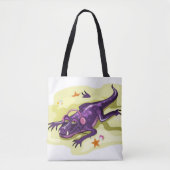 Anteosaurus zonnebaden met hoofdtelefoon. tote bag (Voorkant)