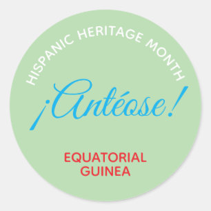Antéose! EQUATORIËLE GUINEE Ronde Sticker
