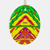 ANTHEA ~ 3D CHRISTMAS Red Green Yellow 2022 Keramisch Ornament (Rechts)
