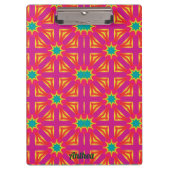 ANTHEA ~ Geel, Blauw, Rood en Roze ontwerp Klembord (Voorkant)