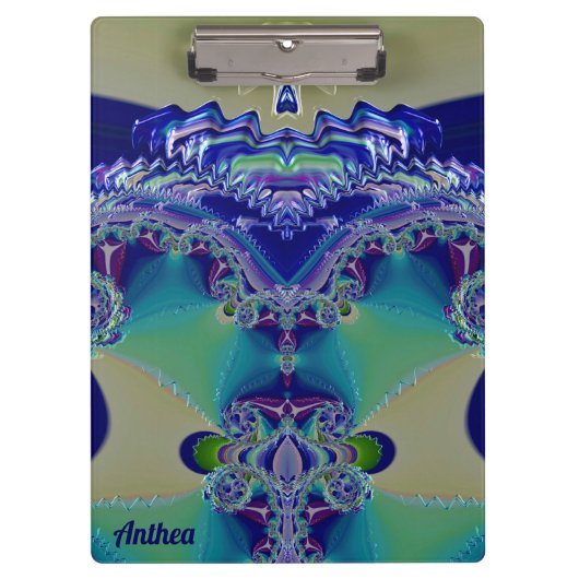 ANTHEA ~ WOW! STERK! Aqua Yellow Blue en Green Klembord (Voorkant)