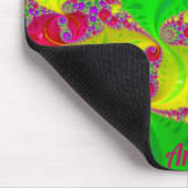 ANTHEA ~ Zany Hot Cerise, geel, rood en groen Muismat (Hoek)