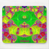 ANTHEA ~ Zany Hot Cerise, geel, rood en groen Muismat (Voorkant)