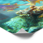 Anthias - Kleurrijke school van vissen op koraalri Poster (Hoek)