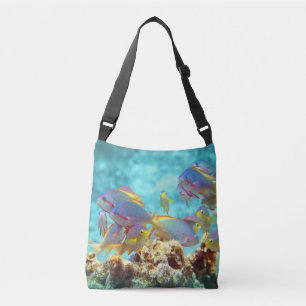 Anthias - Kleurrijke school vissen bij koraalrif Crossbody Tas