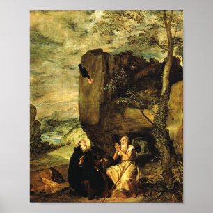 Anthonius de Grote en Paulus van Thebe Poster