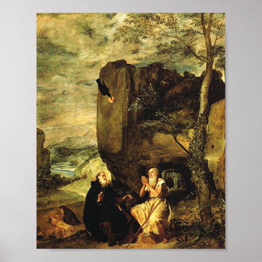Anthonius de Grote en Paulus van Thebe Poster (Voorkant)