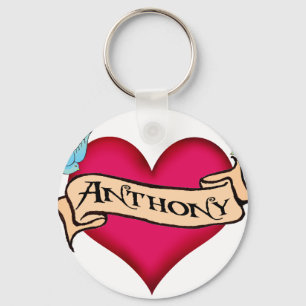 Anthony - Aangepast Tattoo T-shirts en cadeautjes Sleutelhanger