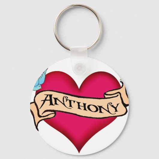 Anthony - Aangepast Tattoo T-shirts en cadeautjes Sleutelhanger (Voorkant)