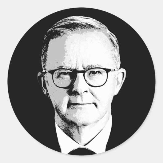 Anthony Albanese Ronde Sticker (Voorkant)