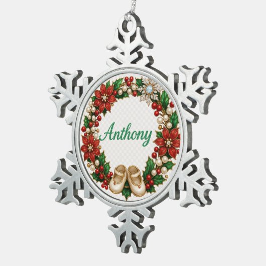 Anthony Baby’s First Christmas Snowflake Ornament (Rechts)