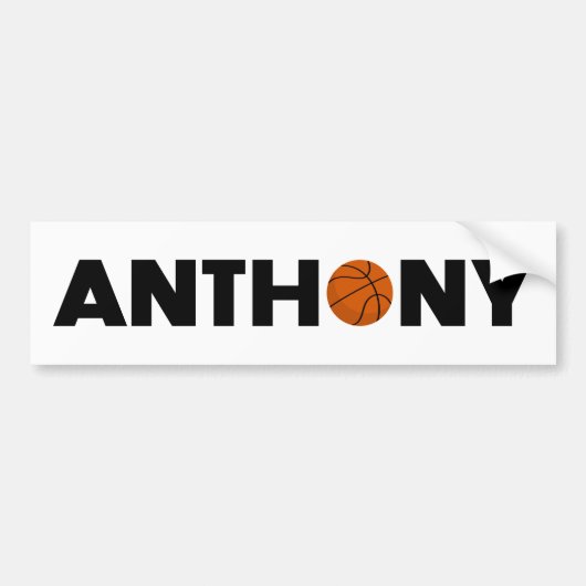 Anthony Basketball Bumpersticker (Voorkant)