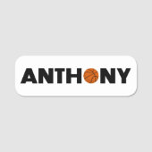 Anthony Basketball Name Tag (Voorkant)