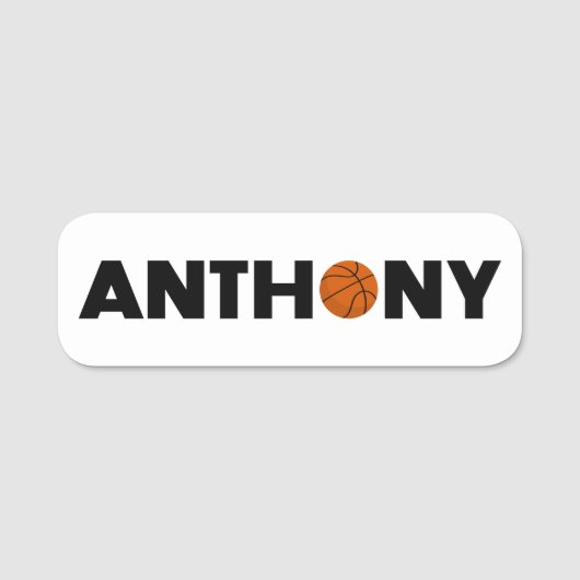 Anthony Basketball Name Tag (Voorkant)