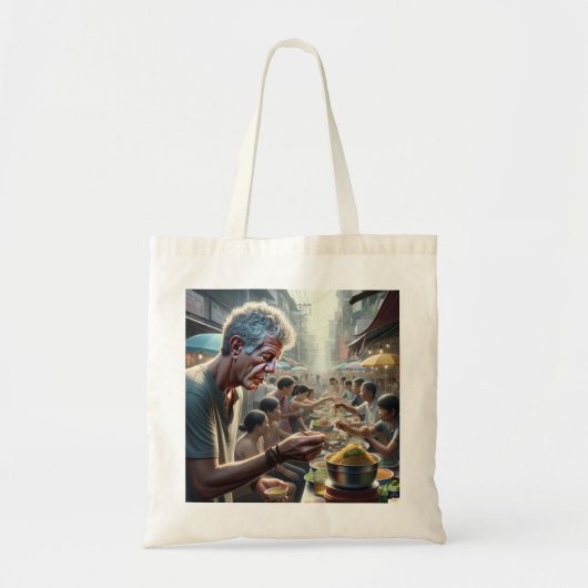 Anthony Bourdain Beroemd Eten Reizen Quote Tote Bag (Voorkant)