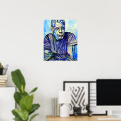 Anthony Bourdain Blue Poster (Thuiskantoor)