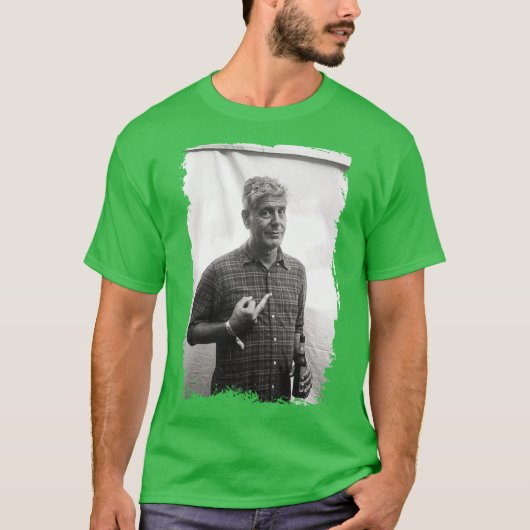 Anthony Bourdain Middle Finger vrienden T-shirt (Voorkant)