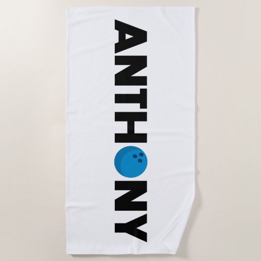 Anthony bowling strandlaken (Voorkant)