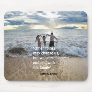 Anthony Brandt familie citaat strand achtergrond C Muismat