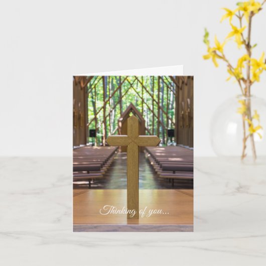 Anthony Chapel Cross Kaart Sympathie Card (Gele Bloem)