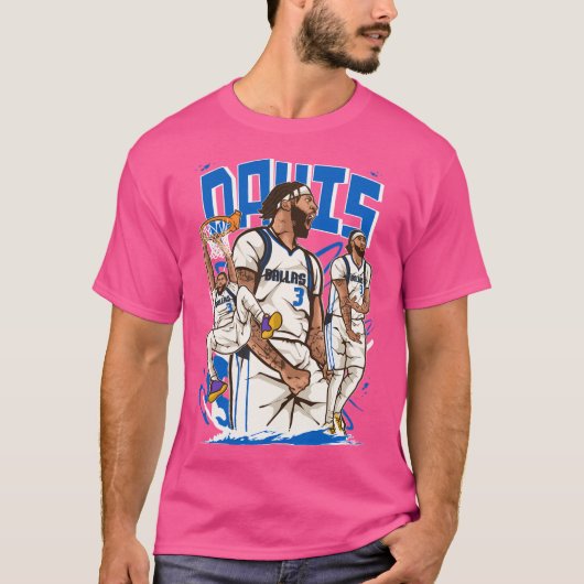 Anthony Davis Dallas Cartoon Actief T-shirt (Voorkant)