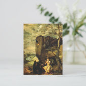 Anthony de Grote en Paul van Thebes Briefkaart (Staand voorkant)