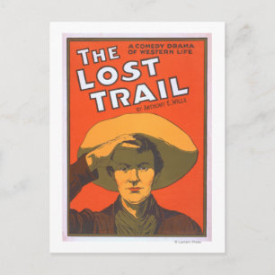 Anthony E. Wills "The Lost Trail" Wester Theater Briefkaart