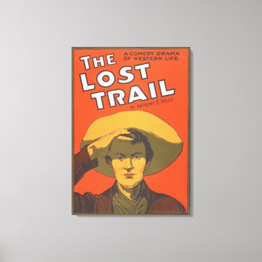 Anthony E. Wills "The Lost Trail" Wester Theater Canvas Afdruk (Voorkant)