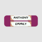 Anthony Emily Klassieke Naamkaartje Naamplaatje (Voorkant)