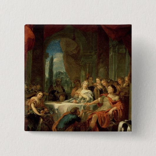 Anthony en Cleopatra Vierkante Button 5,1 Cm (Voorkant)