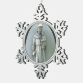 Anthony en Jesus ~ Pewter-versiering Tin Sneeuwvlok Ornament (Rechts)