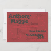 Anthony en Maggie Save the Date (Voorkant)
