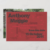 Anthony en Maggie Save the Date (Voorkant / Achterkant)