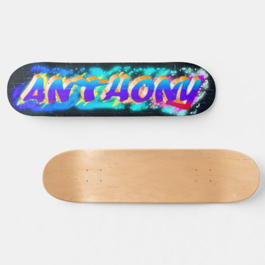 ANTHONY Gepersonaliseerd Graffiti Skateboard (Horizontaal)