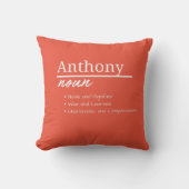 Anthony, Jongen Gepersonaliseerde Naam Definitie Kussen (Voorkant)