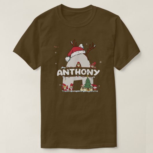 Anthony Kerstmis Shirt met Anthony Name voor grapp (Design voorkant)