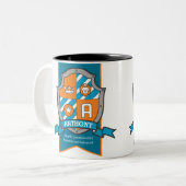 Anthony letter Een kuif oranje naam betekent mok (Voorkant links)