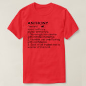 Anthony Naam Definitie Anthony Betekenis Anthony N T-shirt (Design voorkant)