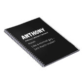Anthony naam geschenken notitieboek (Rechterzijde)