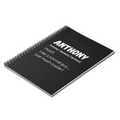 Anthony naam geschenken notitieboek (Linkerzijde)