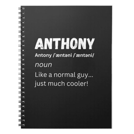 Anthony naam geschenken notitieboek (Voorkant)