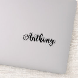 Anthony Naam - Handgeschreven kalligrafie Sticker