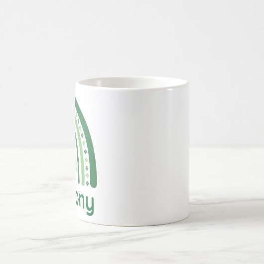 Anthony Name Clover Boho Rainbow Koffiemok (Center)