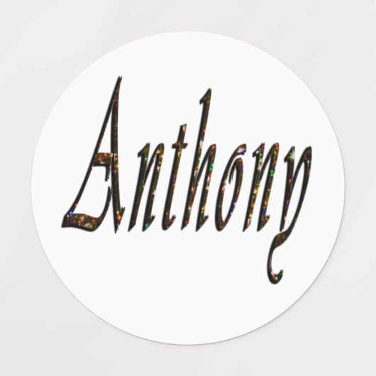 Anthony Name Logo, Labels (Design 2)