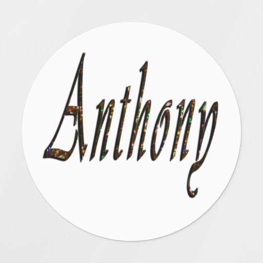 Anthony Name Logo, Labels (Design 1)